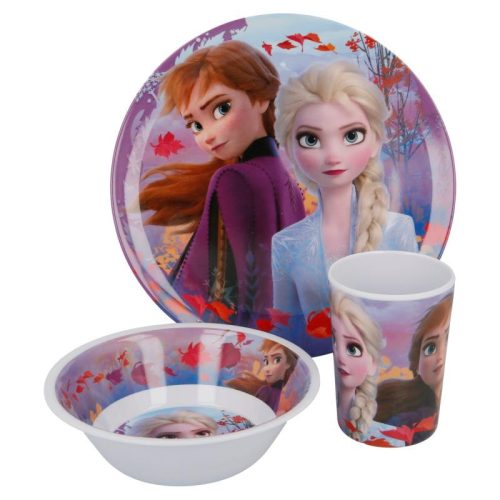 Disney Frozen 2 - Melamin főzőedény készlet (tányér, tál és bögre)