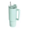 Quokka Stream - Rozsdamentes acél termosz bögre 950 ml szívószállal (türkiz)