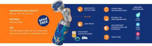 Quokka Boost - Rozsdamentes acél kávépohár 400 ml (egzotikus rózsaszín)