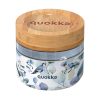 Quokka Deli Food Jar - Üveg/fa ételtartó 500 ml (Blue Nature)