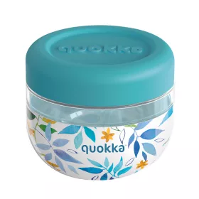   Quokka Bubble Food Jar - műanyag ételdoboz 500 ml (Watercolor Leaves)