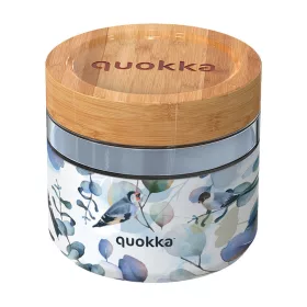   Quokka Deli Food Jar - Üveg/fa ételtartó 820 ml (Blue Nature)