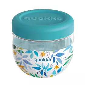   Quokka Bubble Food Jar - műanyag ételdoboz 770 ml (Watercolor Leaves)