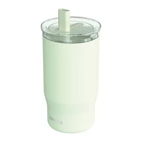   Quokka Mist - Rozsdamentes acél termosz bögre 720 ml szívószállal (pasztellzöld)