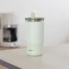 Quokka Mist - Rozsdamentes acél termosz bögre 720 ml szívószállal (pasztellzöld)