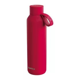   Quokka Solid pánttal - Rozsdamentes acél termosz 630 ml pánttal (cseresznyepiros)