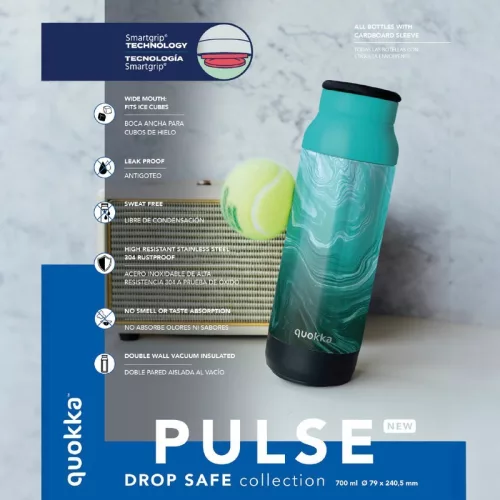 Quokka Pulse - Rozsdamentes acél termosz 700 ml Cseppmentes (Magnolia)