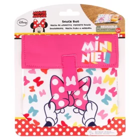   Geanta de pranz reutilizabila model Minnie Mouse, 16 x 16 cm, Roz
