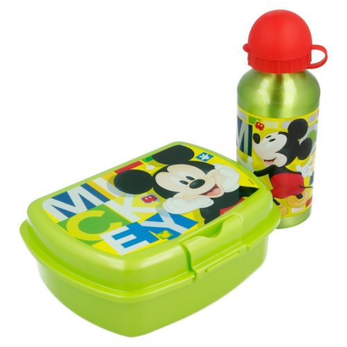 Mickey egér - uzsonnás doboz Set + alumínium palack 400 ml