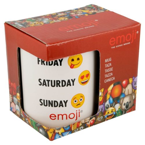 Emoji - kerámia bögre 325 ml egy díszdobozban