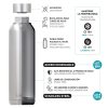 Quokka Solid - 630 ml-es rozsdamentes acél termopalack (Sleek Zircon)