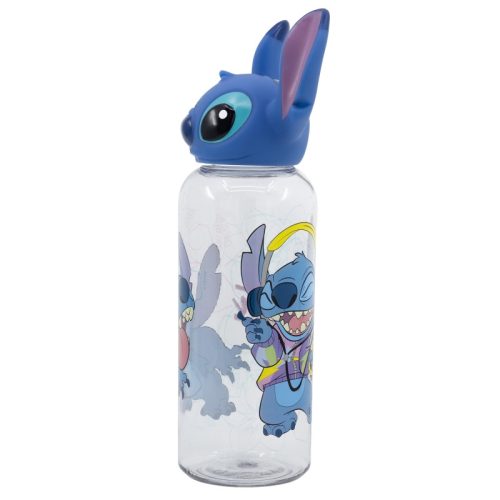 Disney Stitch - 560 ml-es üveg 3D kupakkal a Virágok kollekcióból