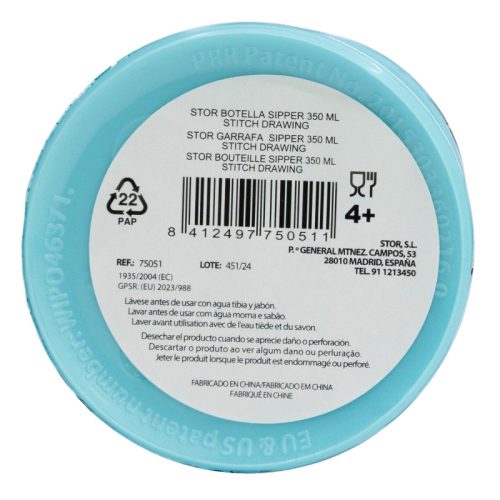 Disney Stitch - Ecozen 350 ml-es üveg kiöntővel a Stitch & Angel kollekcióból