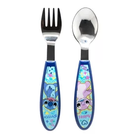  Disney Stitch - Fém evőeszközkészlet a Stitch & Angel kollekcióból (Kanál és Villa)