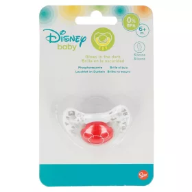   Mickey egér - anatómiailag alakú szilikon teat 6 m + (ragyog a sötétben) (piros)