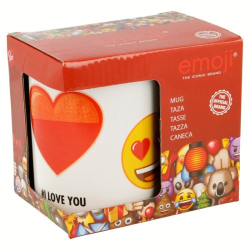 Emoji - kerámia bögre 325 ml egy díszdobozban