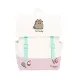 Ghiozdan Pusheen Rose Collection, pentru copii, rezistent la apa, din PU, dimensiune 38 x 30 cm, culoare alb-roz