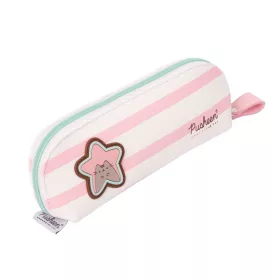 Penar Pusheen ,roz cu alb, inchidere cu fermoar, 22x9x5 cm