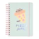 Agenda Pusheen Pizza Party, A5, 90 de file, spirala exterioara, cu elastic si buzunar interior, produs licentiat