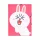 Dosar documente, Line Friends, 24 x 34 cm, Roz