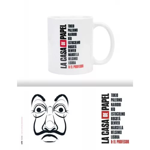 La Casa De Papel Kerámia bögre díszdobozban 330 ml La Casa De Papel maszk