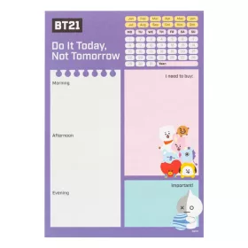   Planificator zilnic LINE FRIENDS BT21, A5, 54 pagini, Multicolor