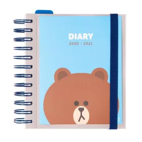   Caiet Line Friends, calendar 2020/2021, coperta tare, 334 pagini, 140x160mm