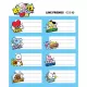 Etichete scolare, BT21, Set 16 buc, 8 x 4 cm