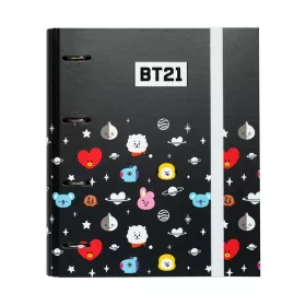 BT21 - Jegyzetfüzet, napló rugalmas szalaggal (4 gyűrű)