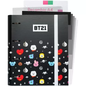 BT21 A4-es iratgyűjtő 4 oldalas gyűrűvel, gumiszalaggal