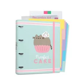   Pusheen A4-es gyűrűs iratgyűjtő Foodie kollekció lapjaival 4 gyűrű, gumiszalag