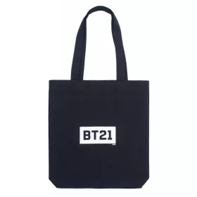 BT21 Szövet bevásárlótáska 28x40 cm Fekete