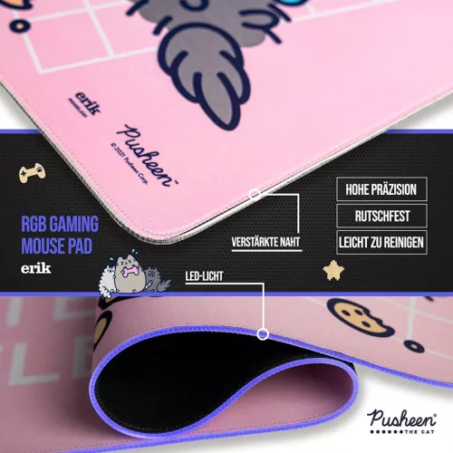 Pusheen - LED XXL játékalátét / asztali alátét