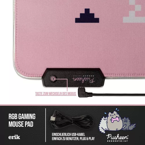 Pusheen - LED XXL játékalátét / asztali alátét