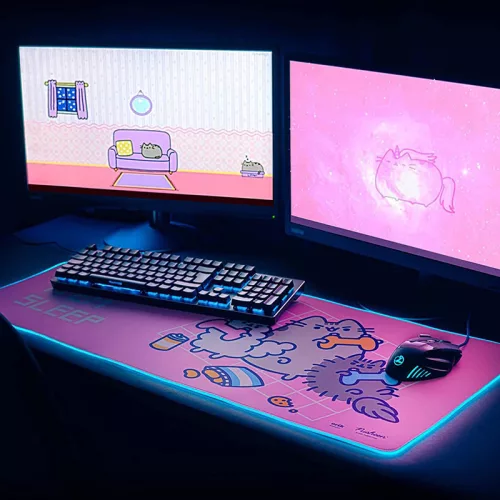 Pusheen - LED XXL játékalátét / asztali alátét
