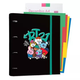   BT21 Street Mood kollekció A4-es iratgyűjtő lapokkal 4 gyűrű, gumiszalag