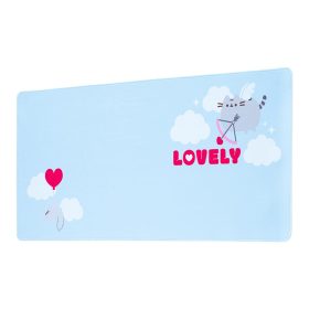   Professzionális egérpad játékhoz és irodai Pusheen Purrfect Love, XL modell, csúszásmentes, vízálló, 80x35 cm