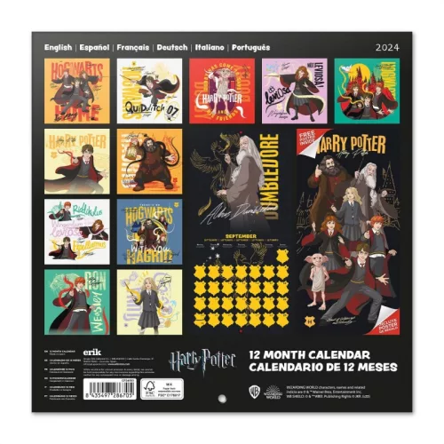 Harry Potter - calendar de perete 2024 (30 x 30 cm)