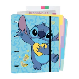   Disney Stitch - A4-es mappa lapokkal a Tropical kollekcióból (4 gyűrű, gumiszalag)