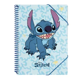   Disney Stitch - Dosar A4 cu bandă elastică + 30 de pungi transparente