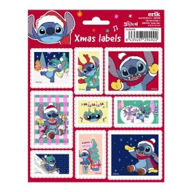   Disney Stitch - 18 darabos öntapadós karácsonyi matrica szett