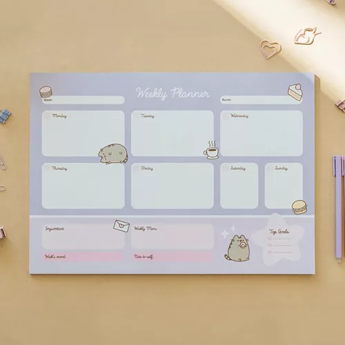 Planificator săptămânal Pusheen din colecția Moments, 54 de pagini, format A3