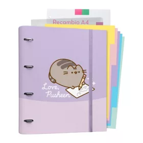   Pusheen - A4-es mappák a Moments kollekcióból lapokkal (4 gyűrű, gumiszalag)