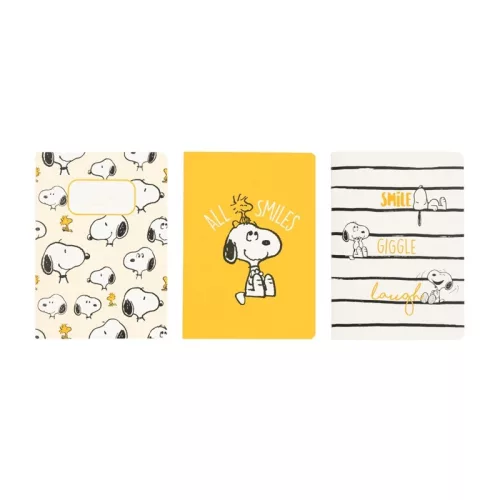 Snoopy - Set de caiete A6 din colecția Lazy Days (3 piese)