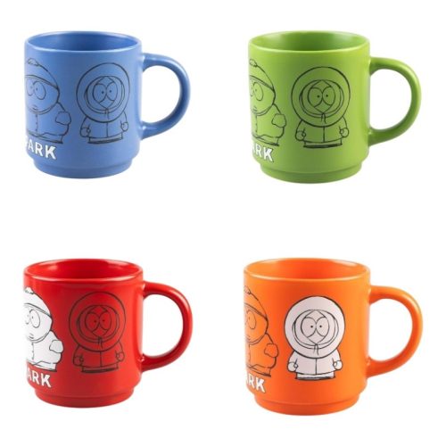 South Park - 4 db-os kerámia bögre készlet állvánnyal 300 ml