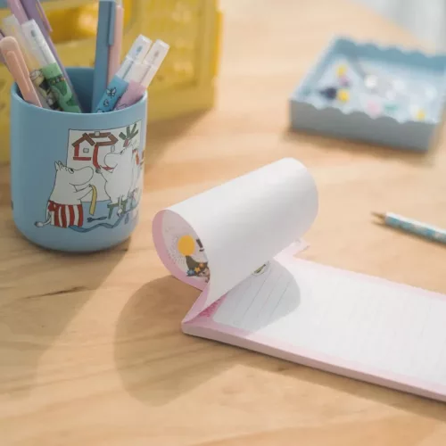 Moomin - Caiet magnetic / listă de cumpărături pentru frigider + creion (10 x 21 cm)