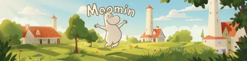 Moomin - Caiet magnetic / listă de cumpărături pentru frigider + creion (10 x 21 cm)