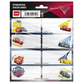   Set 16 etichete autodezive Disney Cars, 8x4 cm ,pentru caiete, agende, calendare