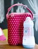 BUILT Bottle Buddy két palack táska tartóval (Baby Pink Mini Dots)