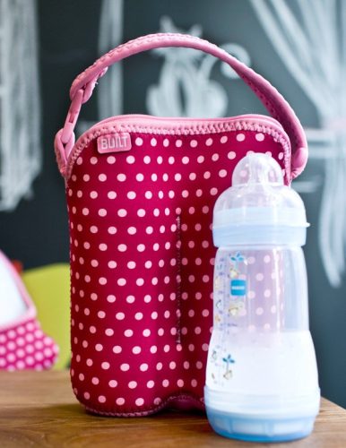 BUILT Bottle Buddy két palack táska tartóval (Baby Pink Mini Dots)